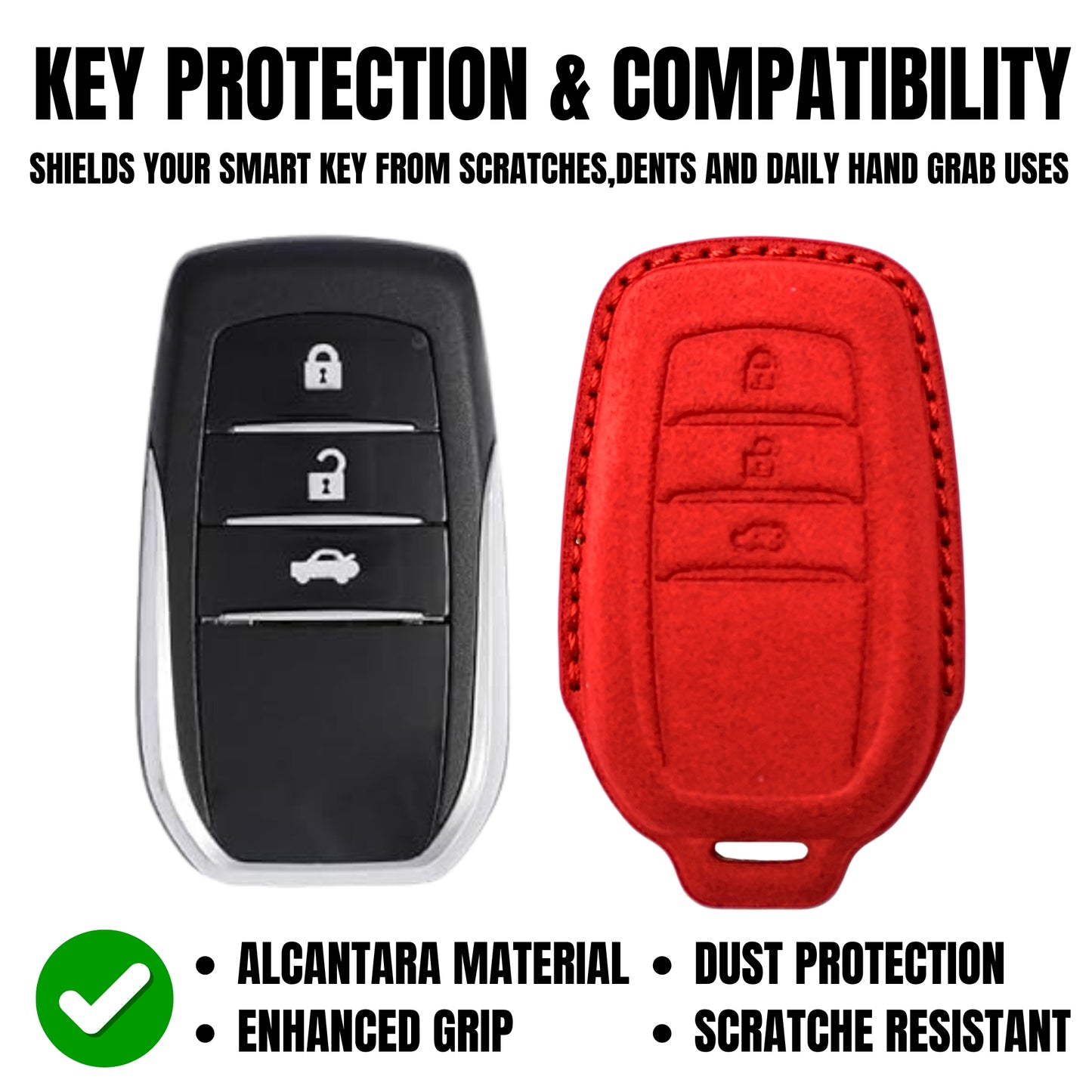
                  
                    KMH Alcantara Key Cover for Toyota(D3)-KEY COVER-KMH-Red-CARPLUS
                  
                