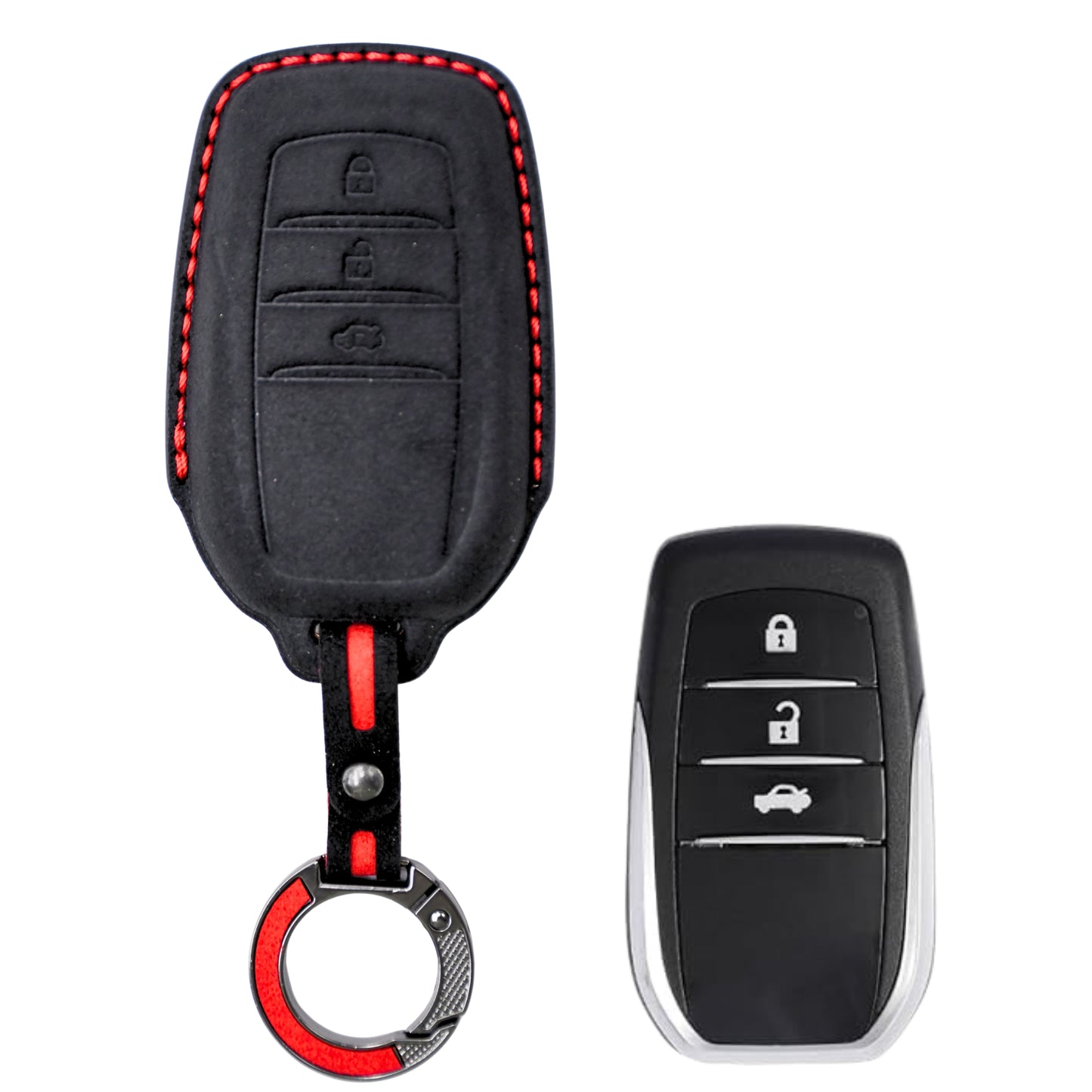 
                  
                    KMH Alcantara Key Cover for Toyota(D3)-KEY COVER-KMH-Red-CARPLUS
                  
                