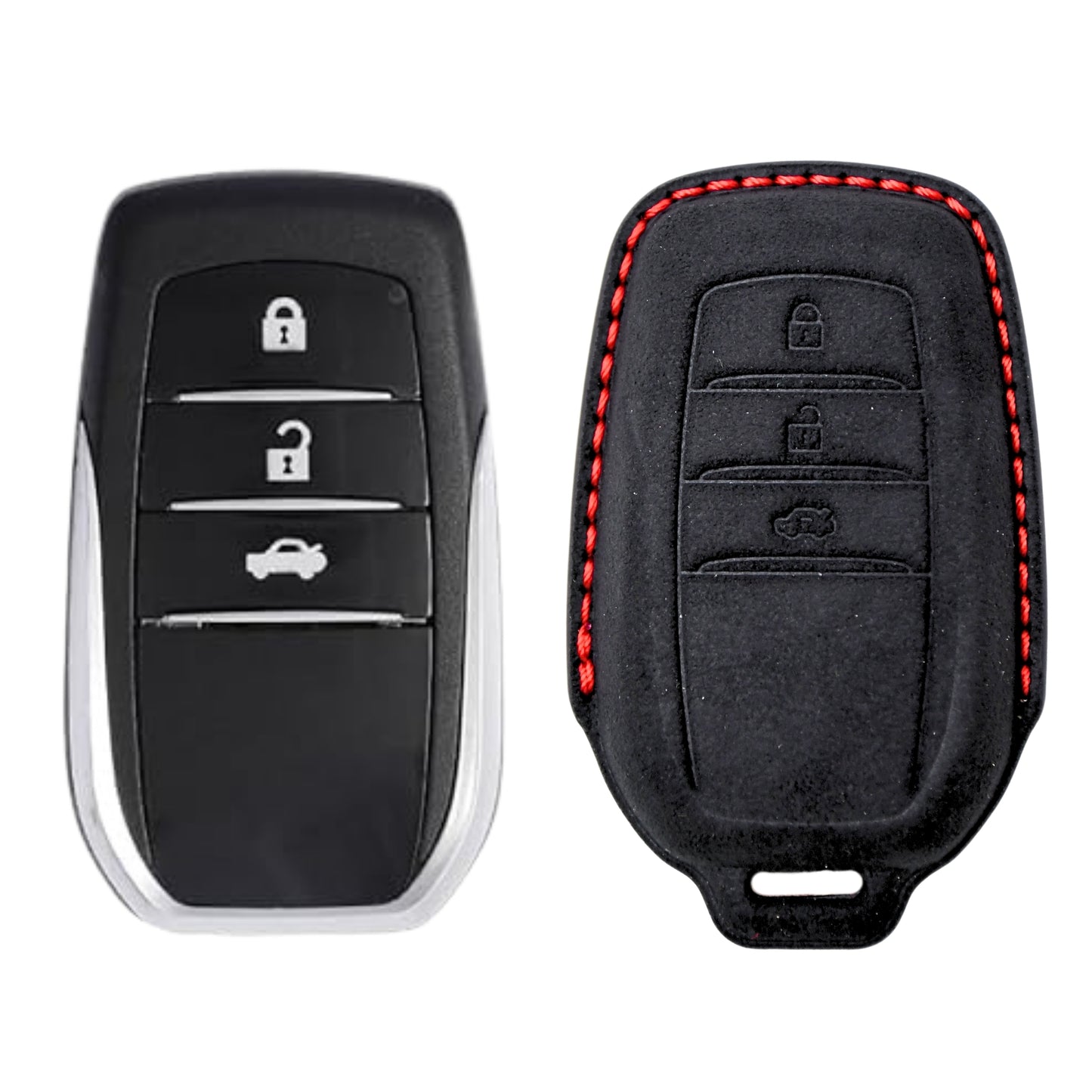 
                  
                    KMH Alcantara Key Cover for Toyota(D3)-KEY COVER-KMH-Red-CARPLUS
                  
                
