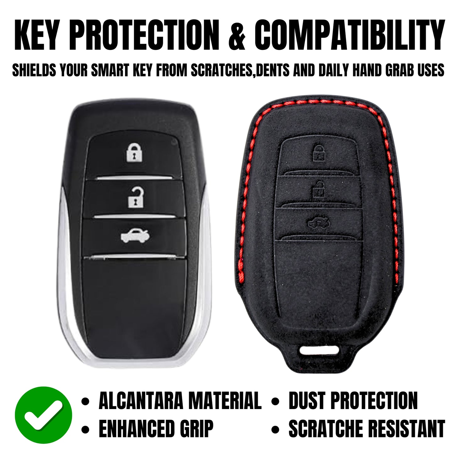 
                  
                    KMH Alcantara Key Cover for Toyota(D3)-KEY COVER-KMH-Red-CARPLUS
                  
                