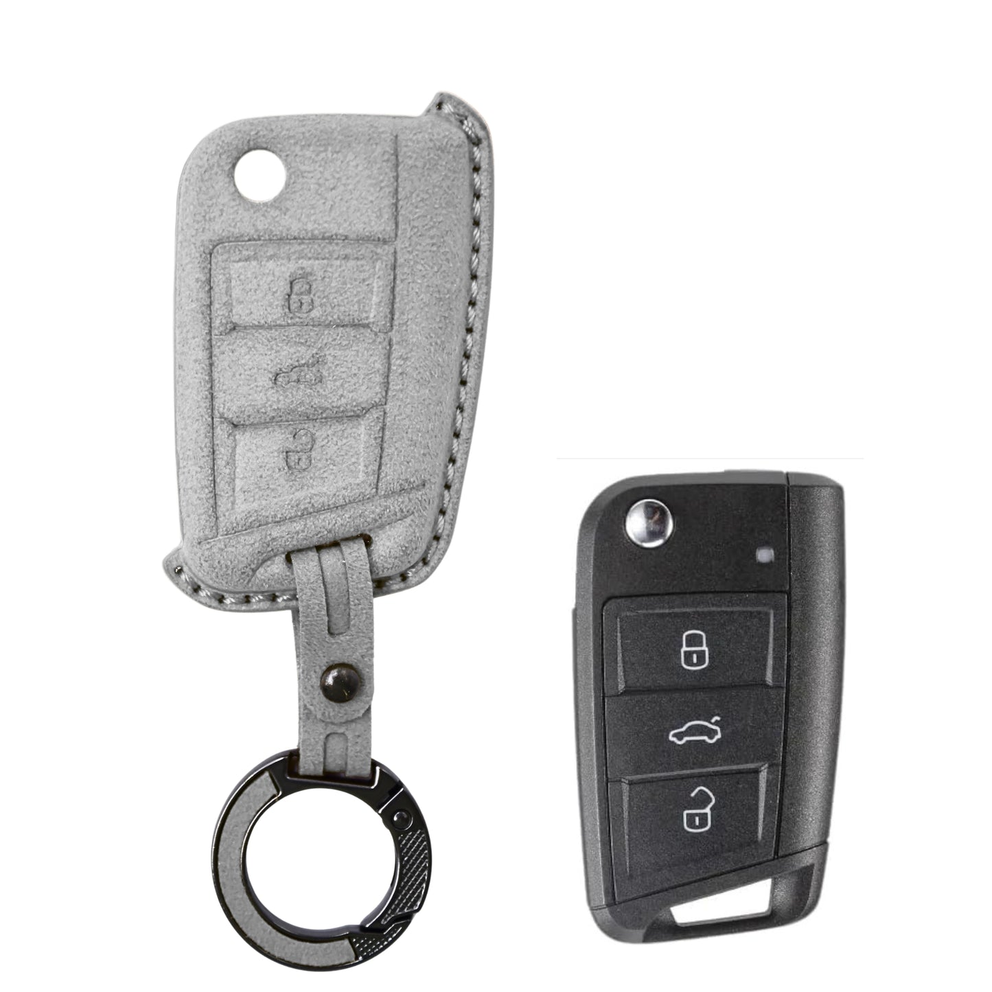 
                  
                    KMH Alcantara Key Cover for Volkswagen(D1)-KEY COVER-KMH-Red-CARPLUS
                  
                