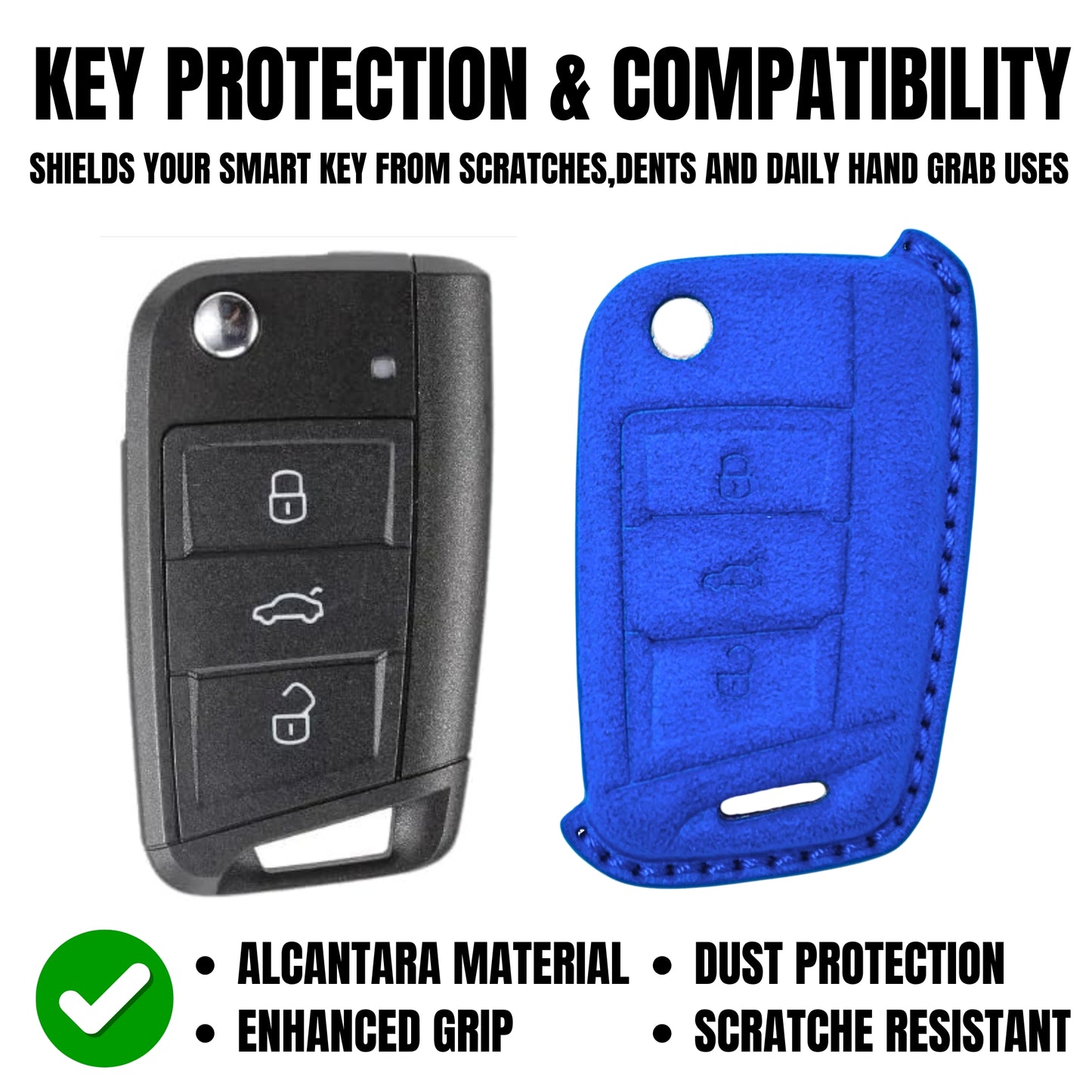 
                  
                    KMH Alcantara Key Cover for Volkswagen(D1)-KEY COVER-KMH-Red-CARPLUS
                  
                