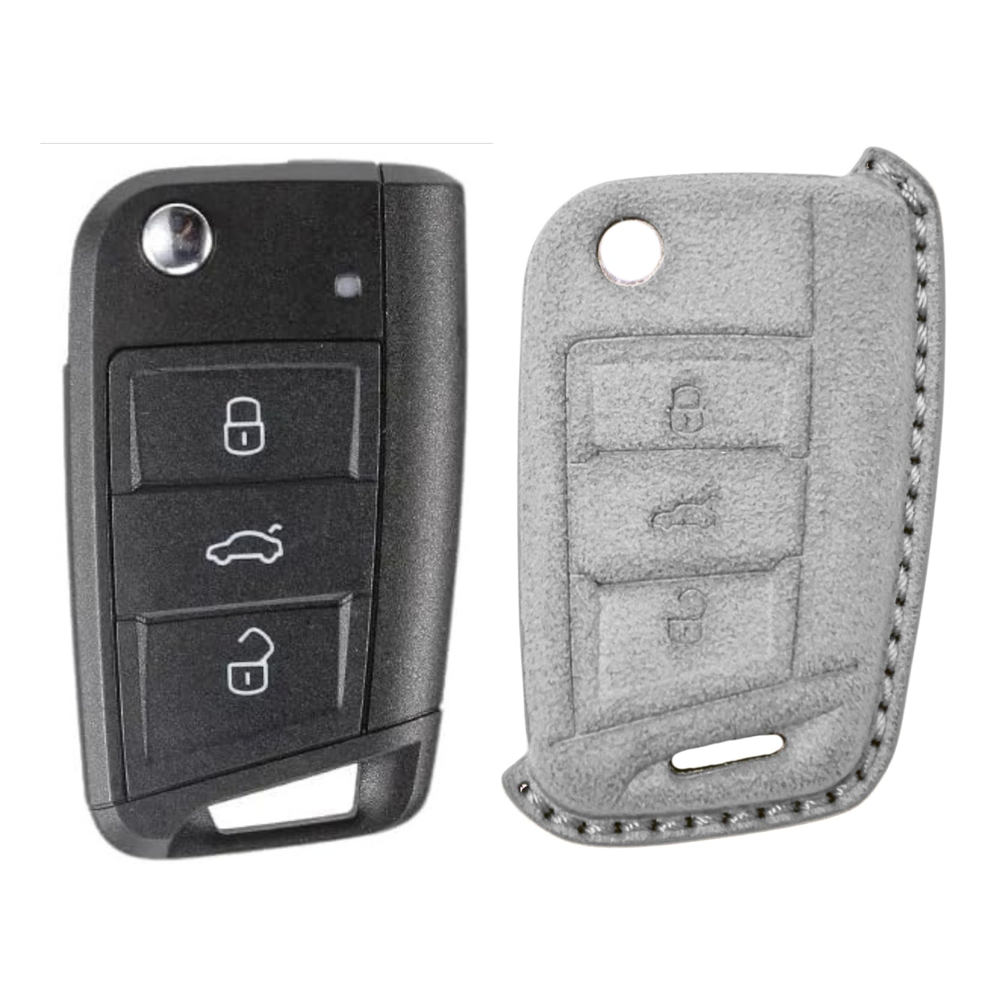 
                  
                    KMH Alcantara Key Cover for Volkswagen(D1)-KEY COVER-KMH-Red-CARPLUS
                  
                