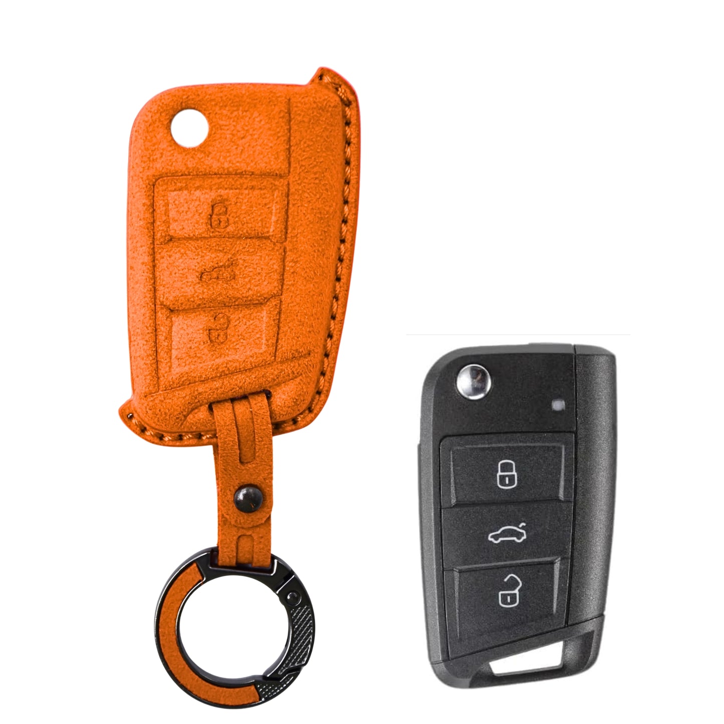 
                  
                    KMH Alcantara Key Cover for Volkswagen(D1)-KEY COVER-KMH-Red-CARPLUS
                  
                