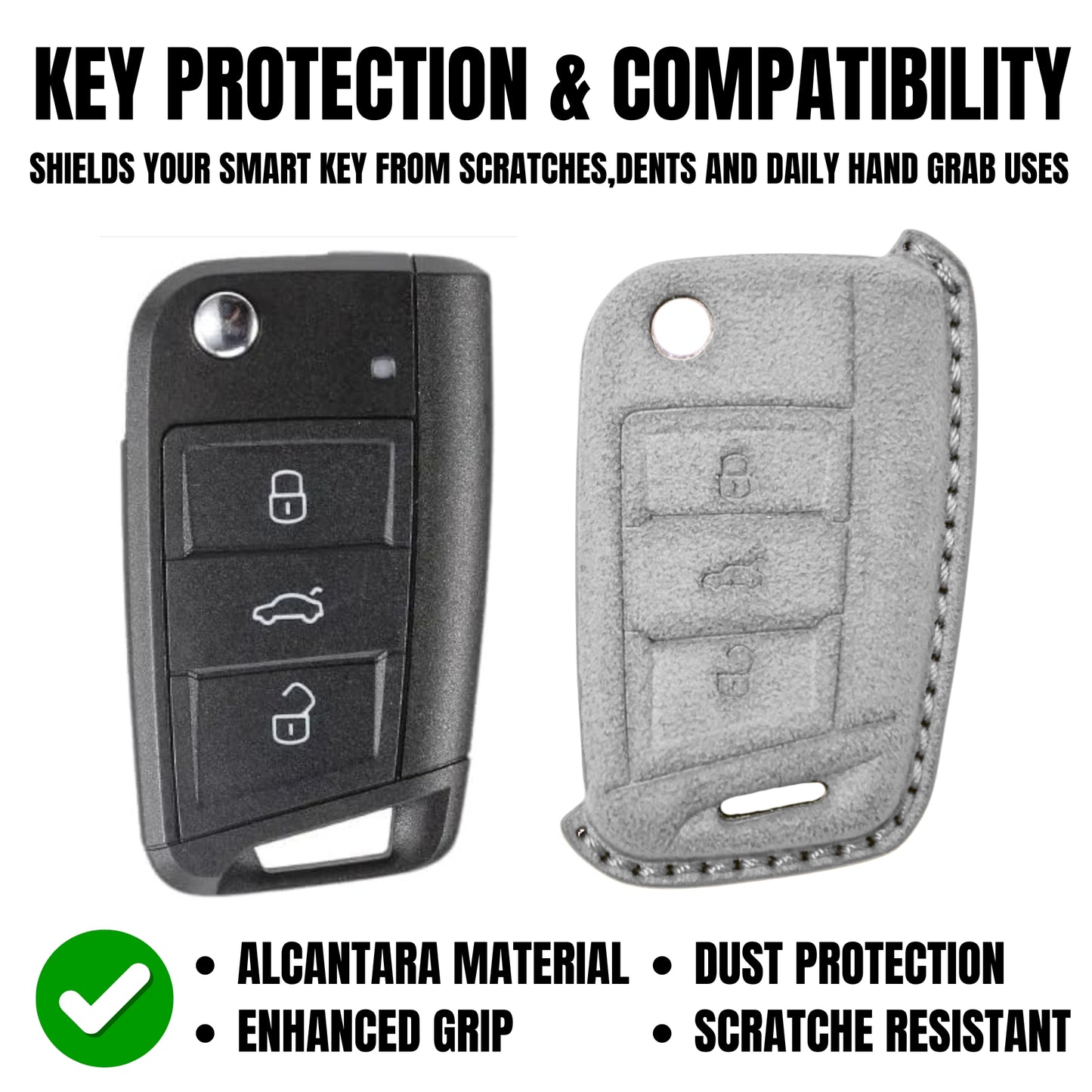 
                  
                    KMH Alcantara Key Cover for Volkswagen(D1)-KEY COVER-KMH-Red-CARPLUS
                  
                