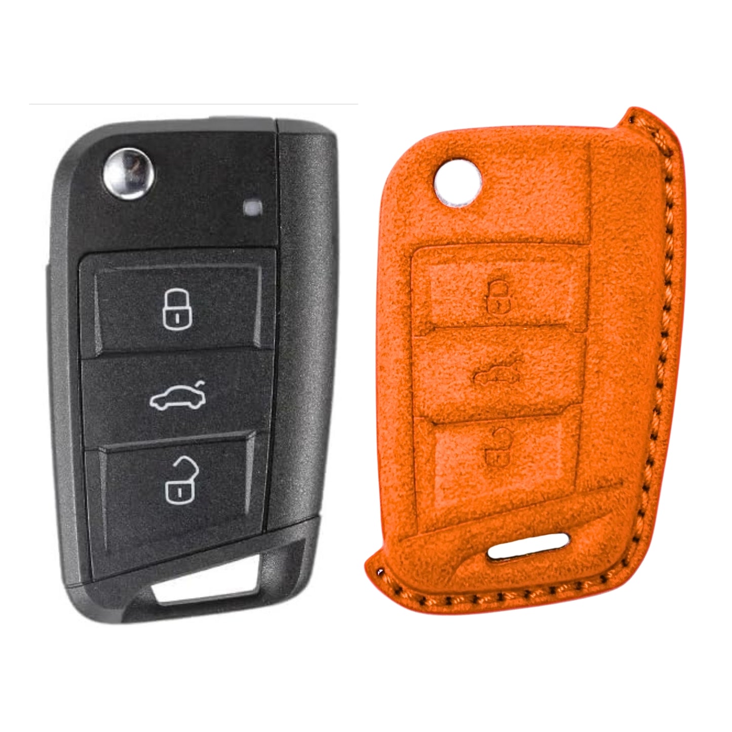 
                  
                    KMH Alcantara Key Cover for Volkswagen(D1)-KEY COVER-KMH-Red-CARPLUS
                  
                