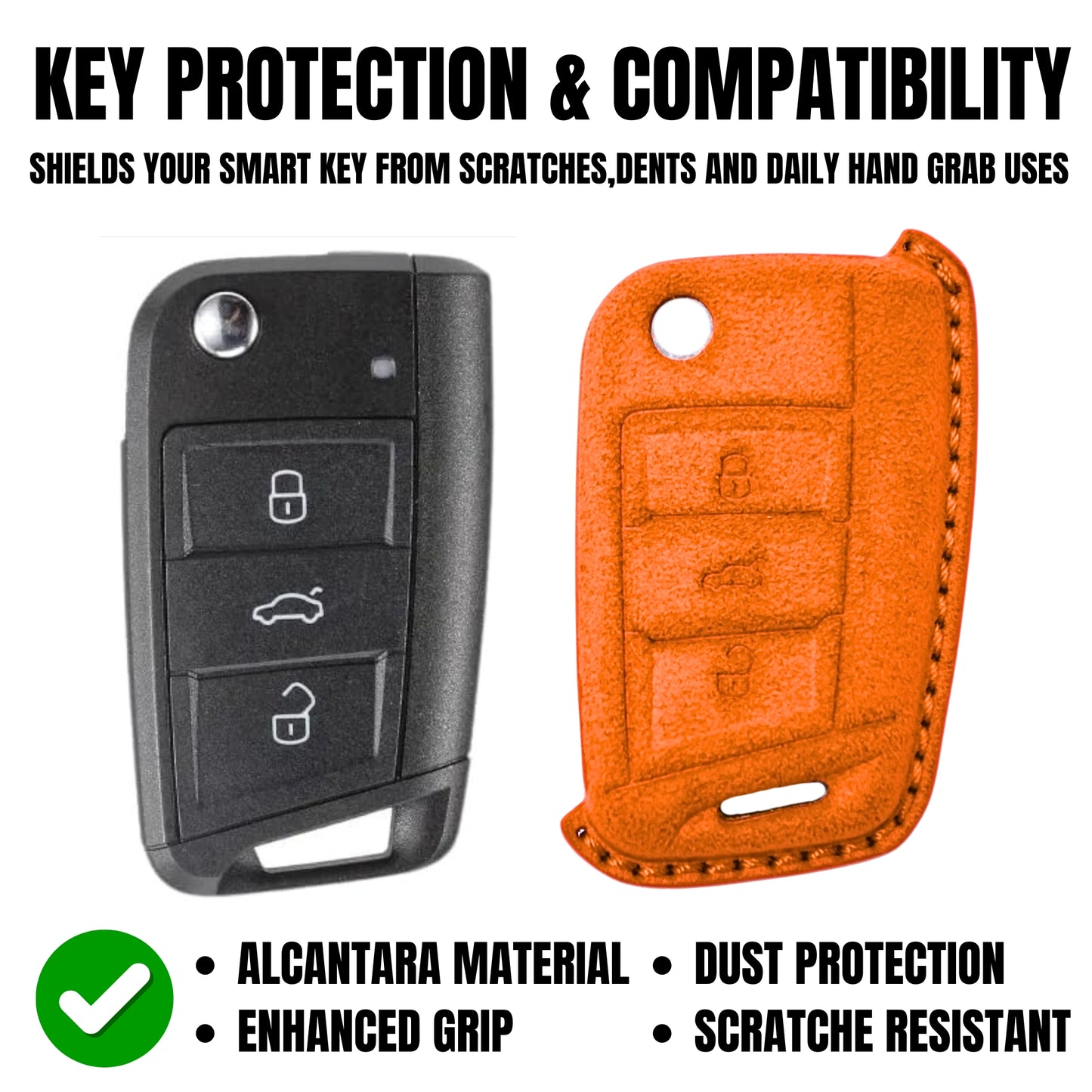 
                  
                    KMH Alcantara Key Cover for Volkswagen(D1)-KEY COVER-KMH-Red-CARPLUS
                  
                