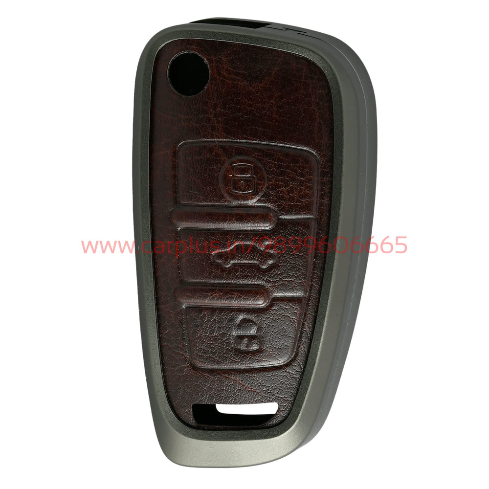 KMH Aluminium Alloy with Leather Car Key Cover Compatible for Audi A1 –  CARPLUS