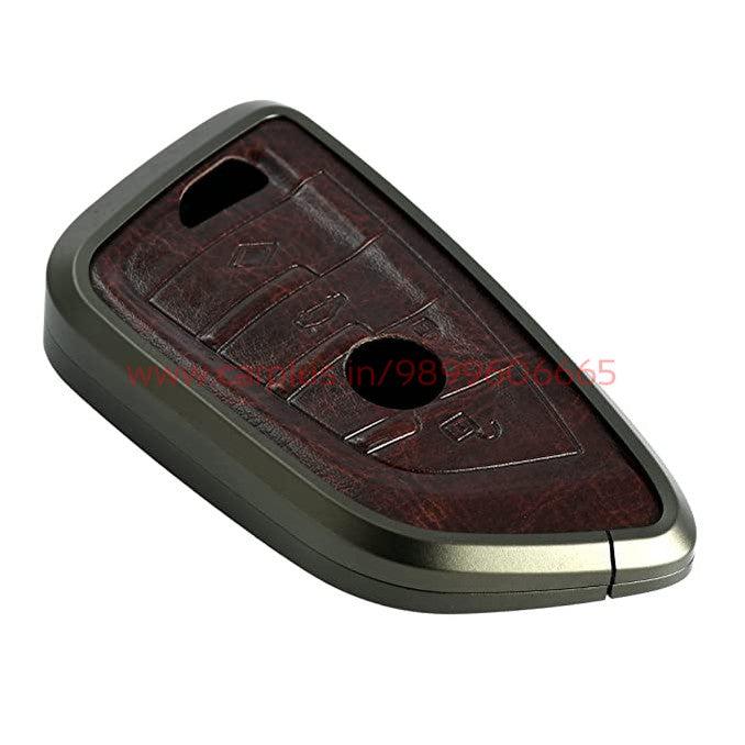 
                  
                    KMH Aluminium Alloy with Leather Car Key Cover Compatible for BMW Blade Smart Key-TPU ALUMINIUM KEY COVER-KMH-Gun Brown-With Key Chain-CARPLUS
                  
                