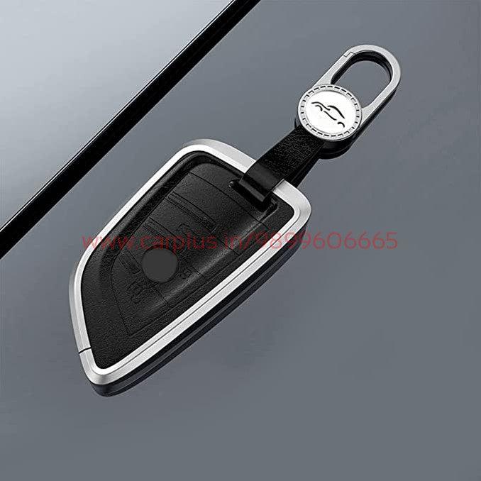
                  
                    KMH Aluminium Alloy with Leather Car Key Cover Compatible for BMW Blade Smart Key-TPU ALUMINIUM KEY COVER-KMH-Silver Black-With Key Chain-CARPLUS
                  
                