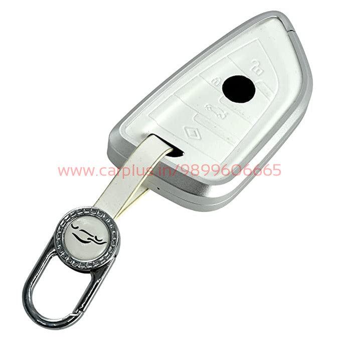
                  
                    KMH Aluminium Alloy with Leather Car Key Cover Compatible for BMW Blade Smart Key-TPU ALUMINIUM KEY COVER-KMH-Silver White-With Key Chain-CARPLUS
                  
                