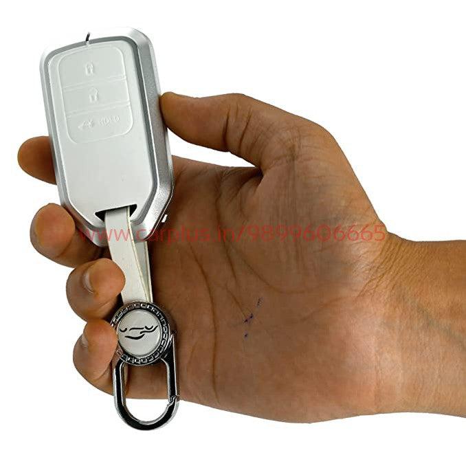 
                  
                    KMH Aluminium Alloy with Leather Car Key Cover Compatible for Honda City, Civic, Jazz, Amaze, CR-V, WR-V, BR-V 3 Button Push Button Start Smart Key-TPU ALUMINIUM KEY COVER-KMH-Gun Brown-With Key Chain-CARPLUS
                  
                
