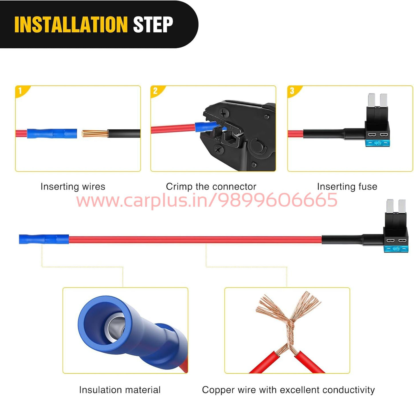 
                  
                    KMH Blade Fuse Wire Tap Adaptor-SUSPENSE-X-DECIBEL-Standard-PACK OF 1-CARPLUS
                  
                