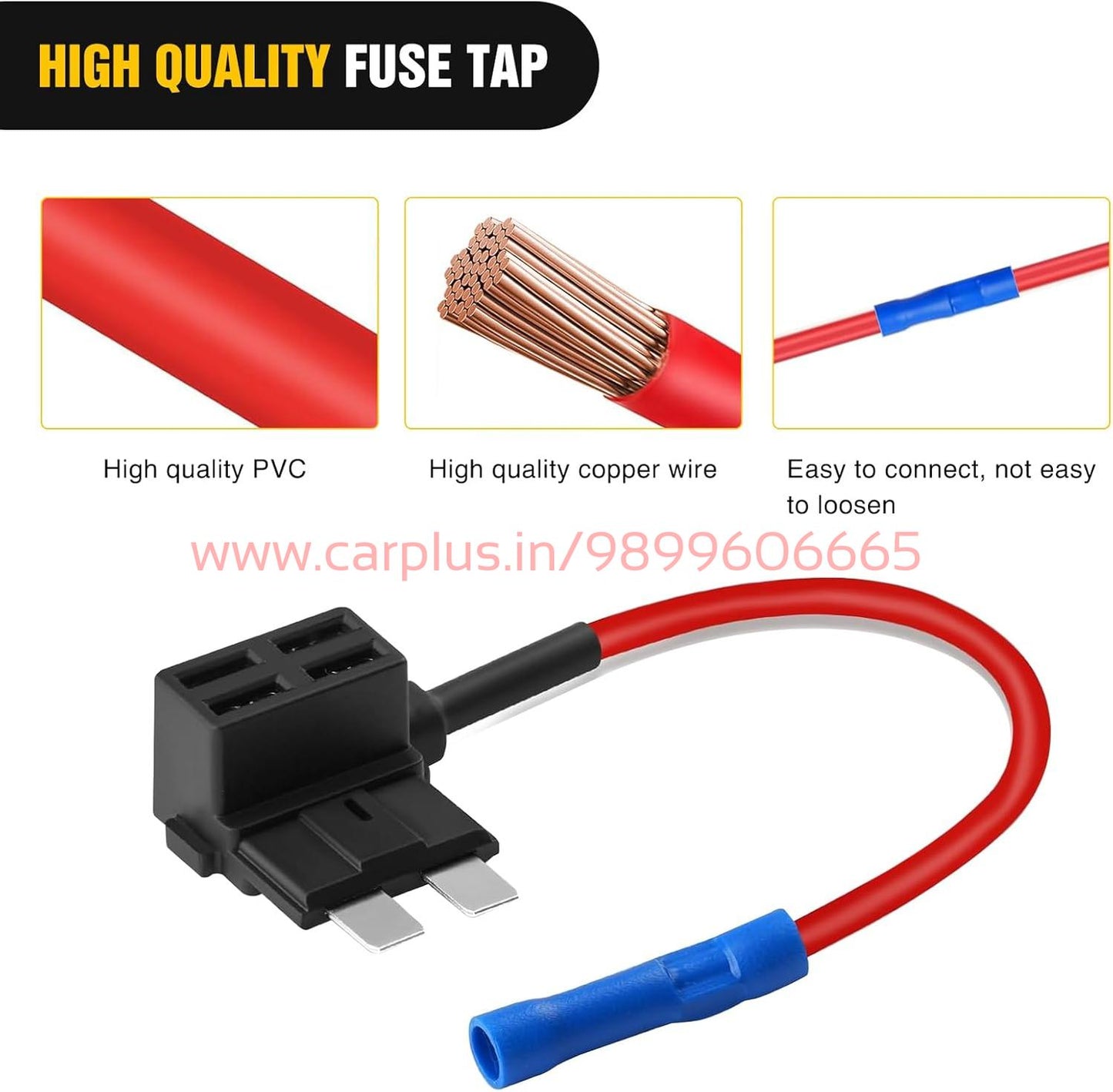 
                  
                    KMH Blade Fuse Wire Tap Adaptor-SUSPENSE-X-DECIBEL-Standard-PACK OF 1-CARPLUS
                  
                