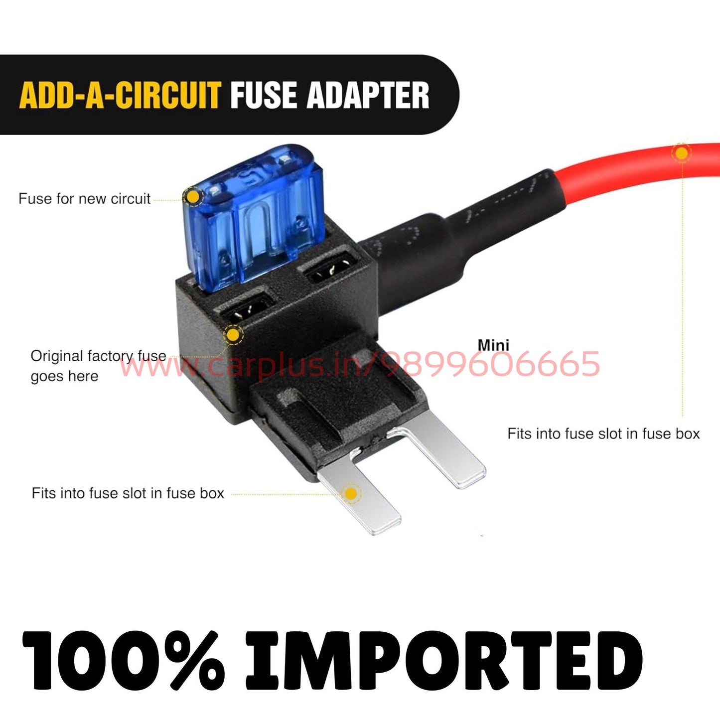 
                  
                    KMH Blade Fuse Wire Tap Adaptor-SUSPENSE-X-DECIBEL-Standard-PACK OF 1-CARPLUS
                  
                