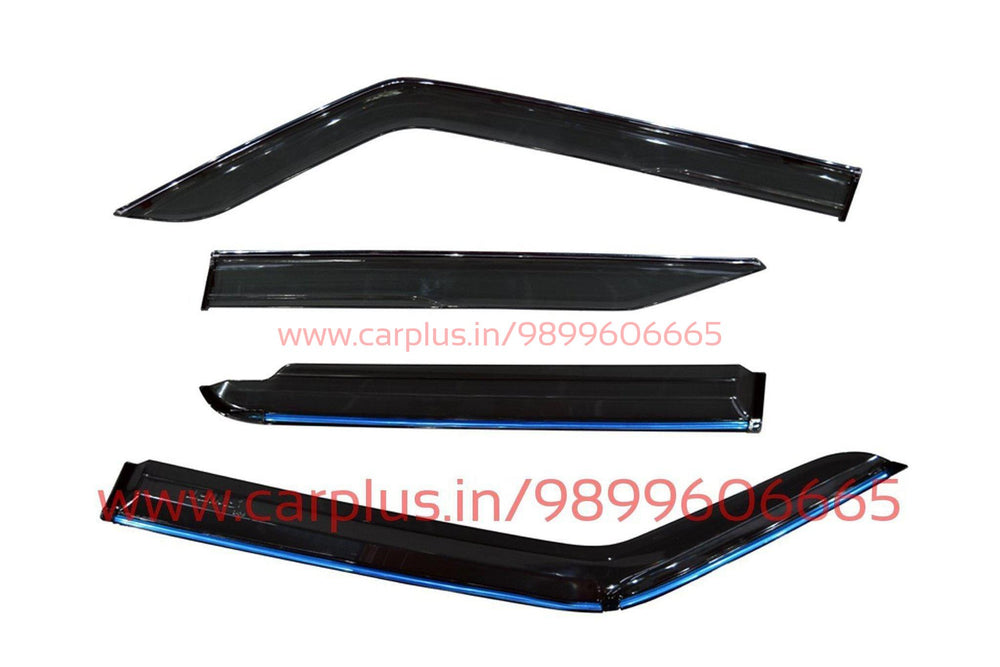 KMH Chrome Line Door Visor for Honda Amaze-2018 (Set of 4Pcs)-DOOR VISOR-KMH-CARPLUS