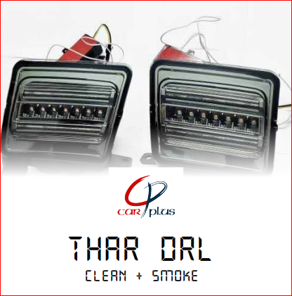 KMH DRL for Mahindra Thar (Clean + Smoke)-DRL LIGHT-KMH-CARPLUS