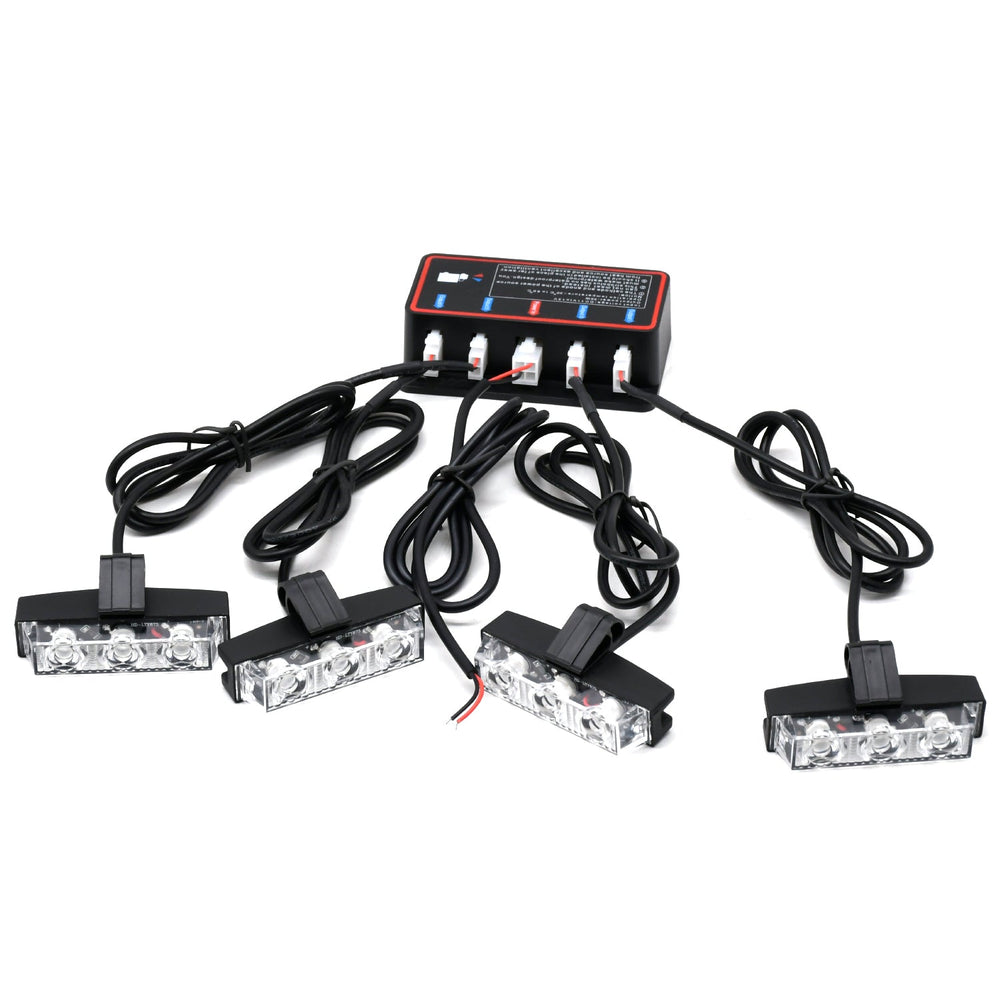 
                  
                    KMH Federal Signal Light High Quality Super Bright 4Pcs LED(2 Colors R/B)-CARPLUS-CARPLUS
                  
                