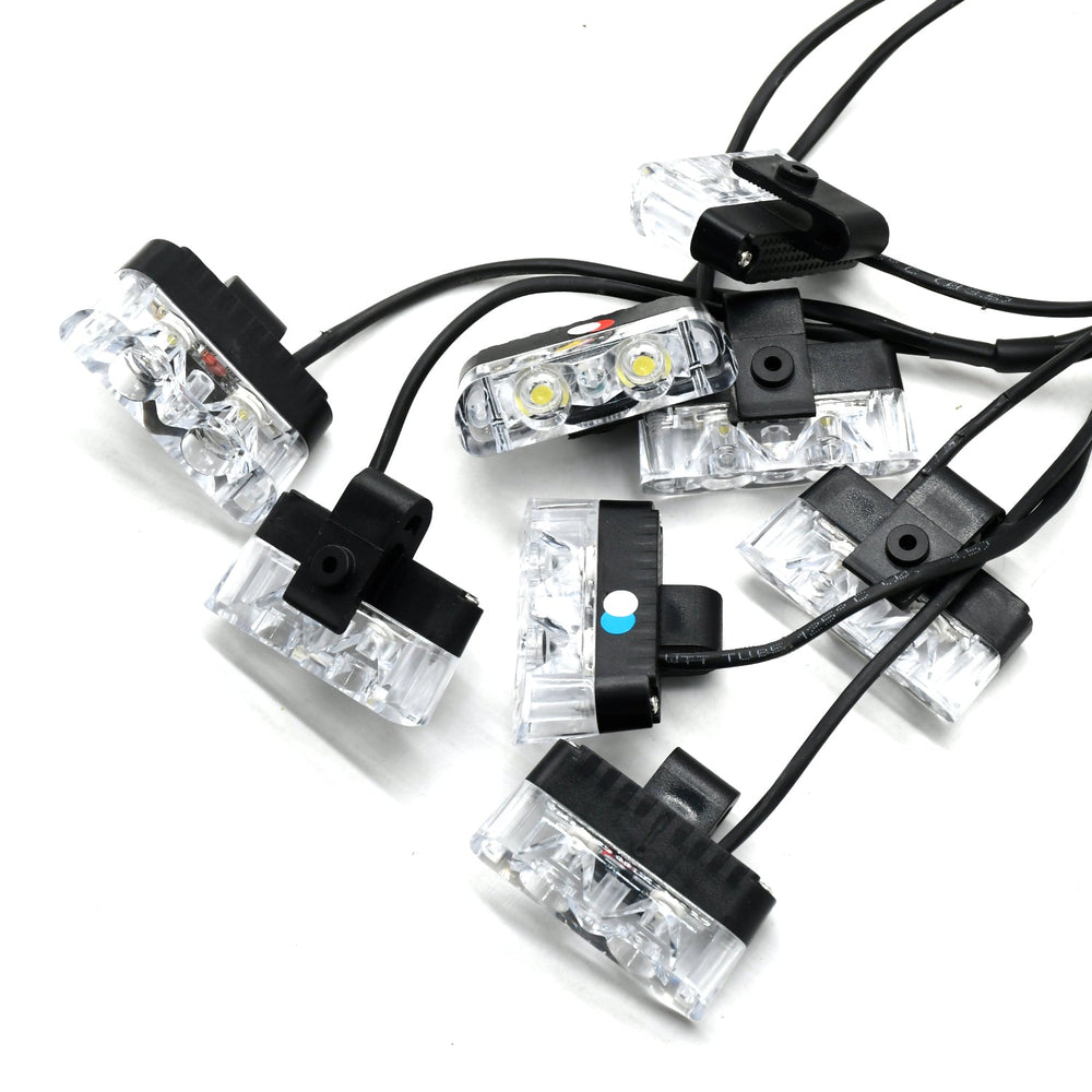 
                  
                    KMH Federal Signal Light High Quality Super Bright 8Pcs LED(3 Colors R/B/W)-CARPLUS-CARPLUS
                  
                