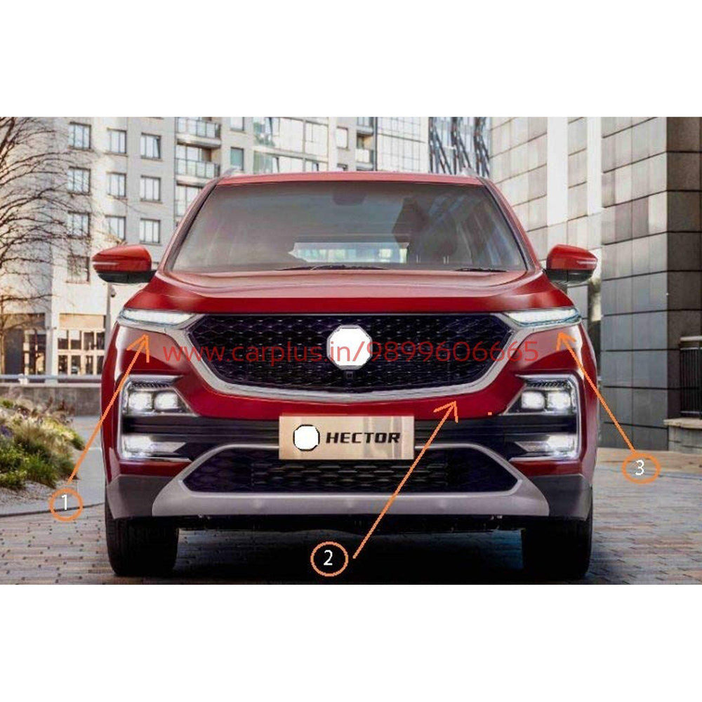 KMH Front Grill For MG Hector (Set Of 3Pcs) CN LEAGUE EXTERIOR.