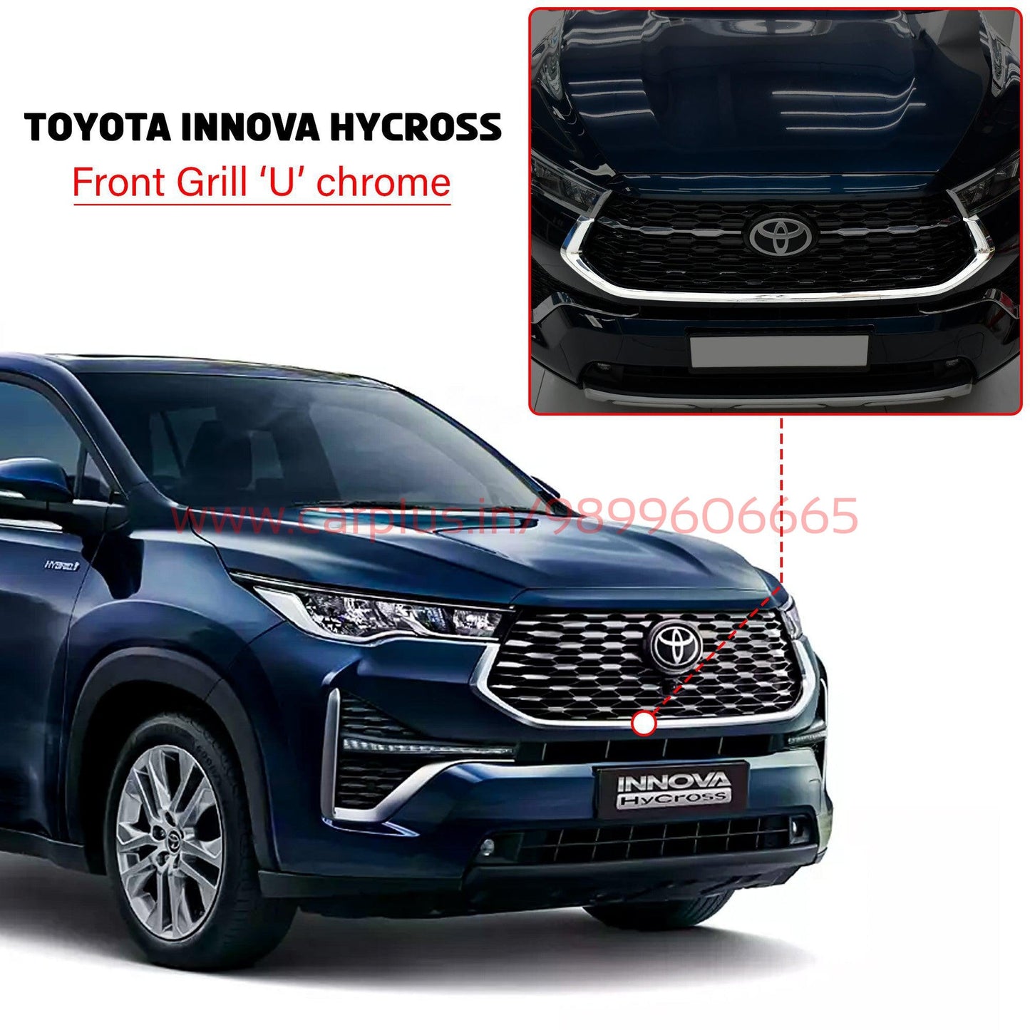 
                  
                    KMH Front Grill 'U' Chrome for Toyota Hycross-EXTERIOR-KMH-CARPLUS
                  
                