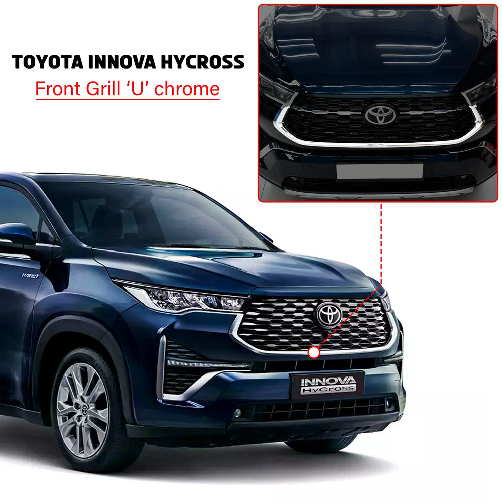 KMH Front Grill 'U' Chrome for Toyota Hycross-EXTERIOR-KMH-CARPLUS