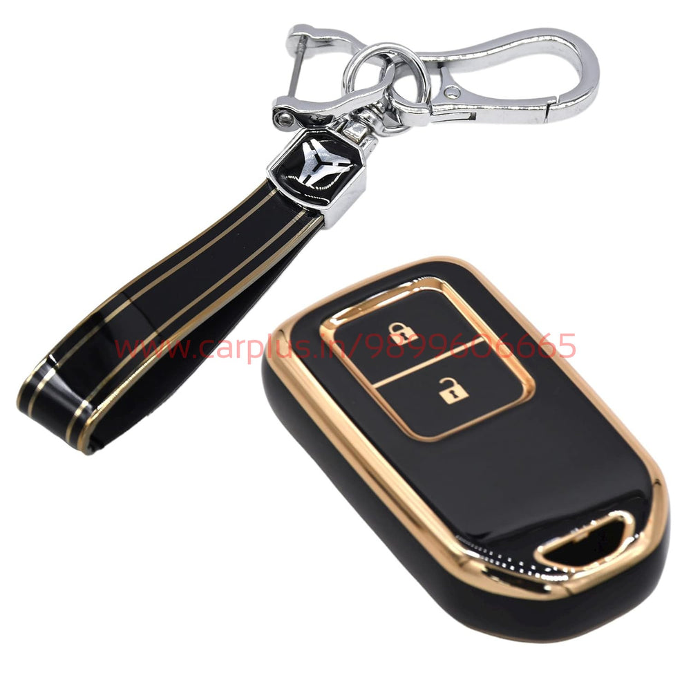 
                  
                    KMH GKY for Honda(D1)-Black-TPU GOLD KEY COVER-KMH-Black with Keychain-CARPLUS
                  
                