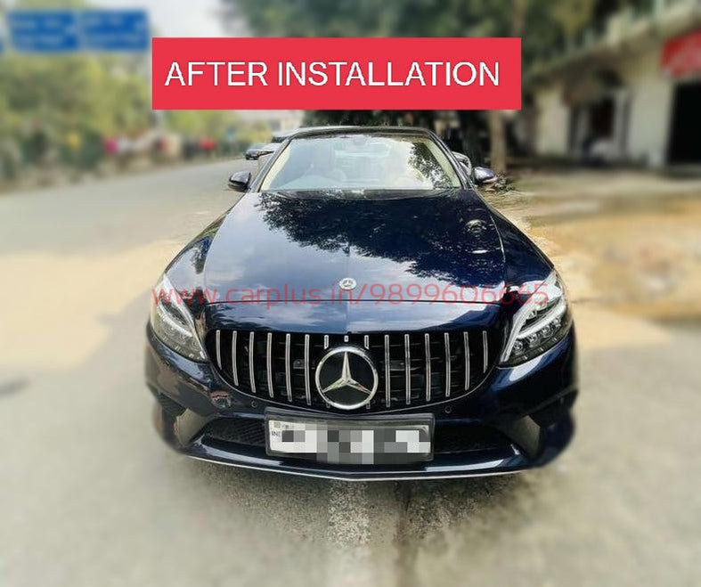 KMH GT Grill For Mercedes C Class w-205(2019-2021)(CHROME)-MERCEDES GRILLS-RETRO SOLUTIONS-CARPLUS