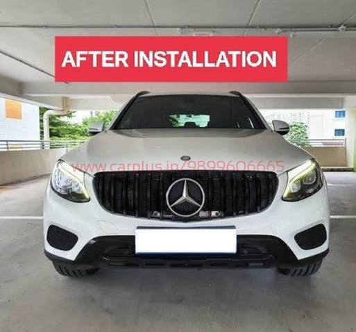 KMH GT Grill For Mercedes GLC X253(2016-2019)(BLACK)-MERCEDES GRILLS-RETRO SOLUTIONS-CARPLUS