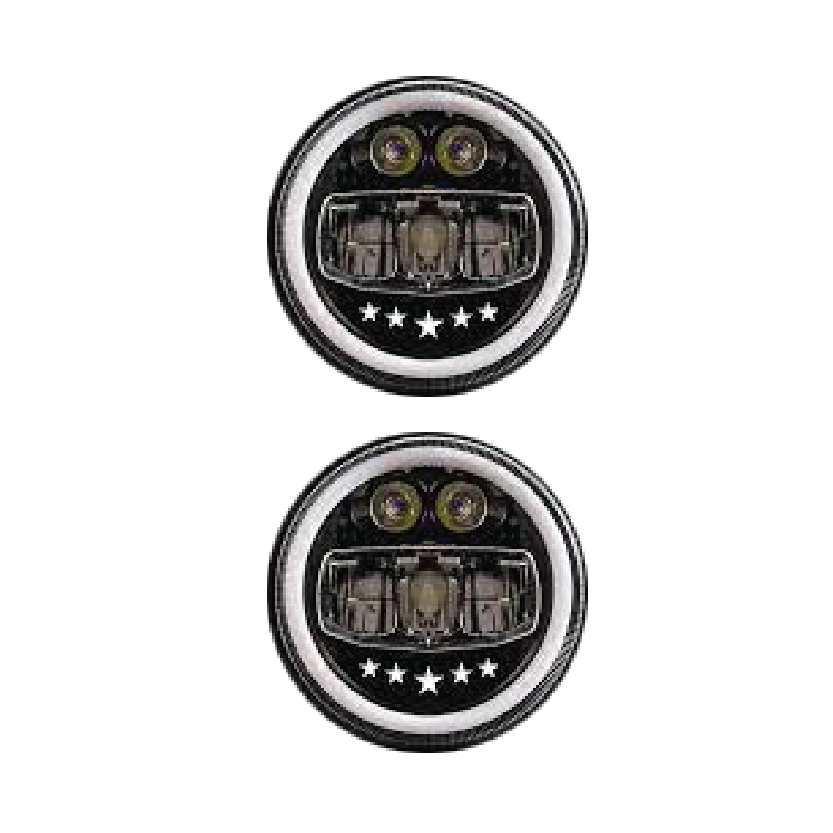 KMH Head Lamp for Mahindra Thar (5 Star LM)-AFTERMARKET HEADLAMP-KMH-CARPLUS