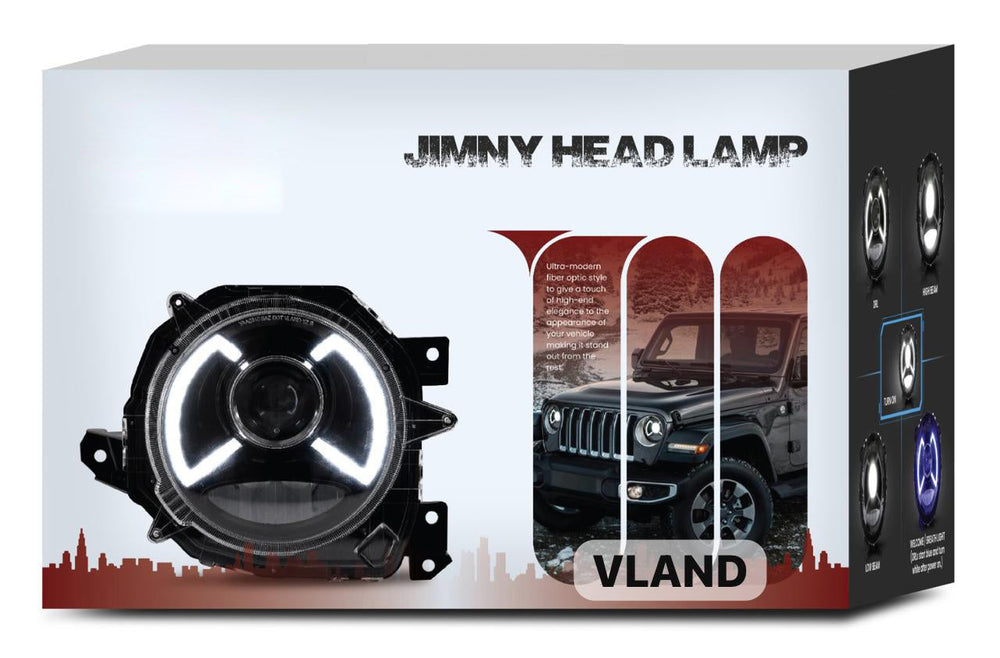 KMH Head Lamp for Maruti Suzuki Jimny-V Land-AFTERMARKET HEADLAMP-KMH-CARPLUS