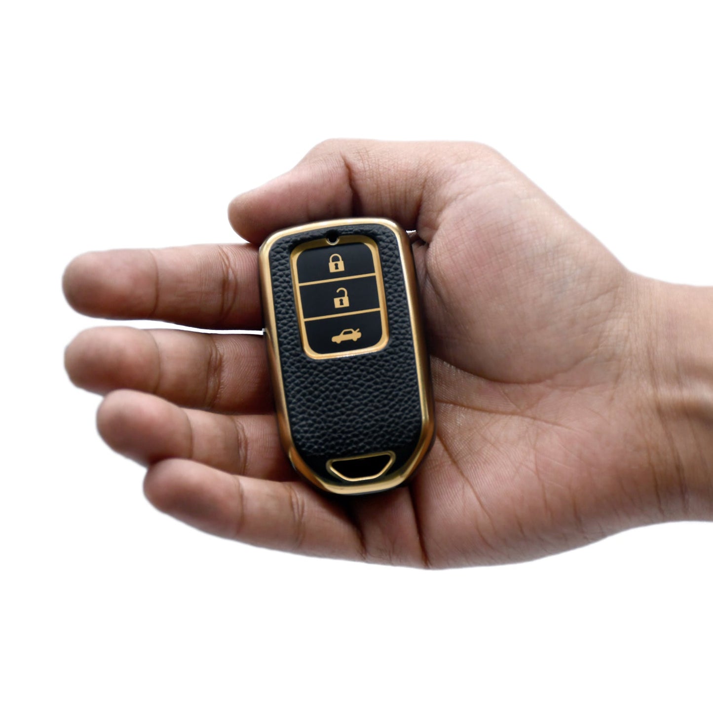
                  
                    KMH Leather Key Cover for Honda with Keychain(D2)-Gold/Black-TPU GOLD KEY COVER-KMH-CARPLUS
                  
                