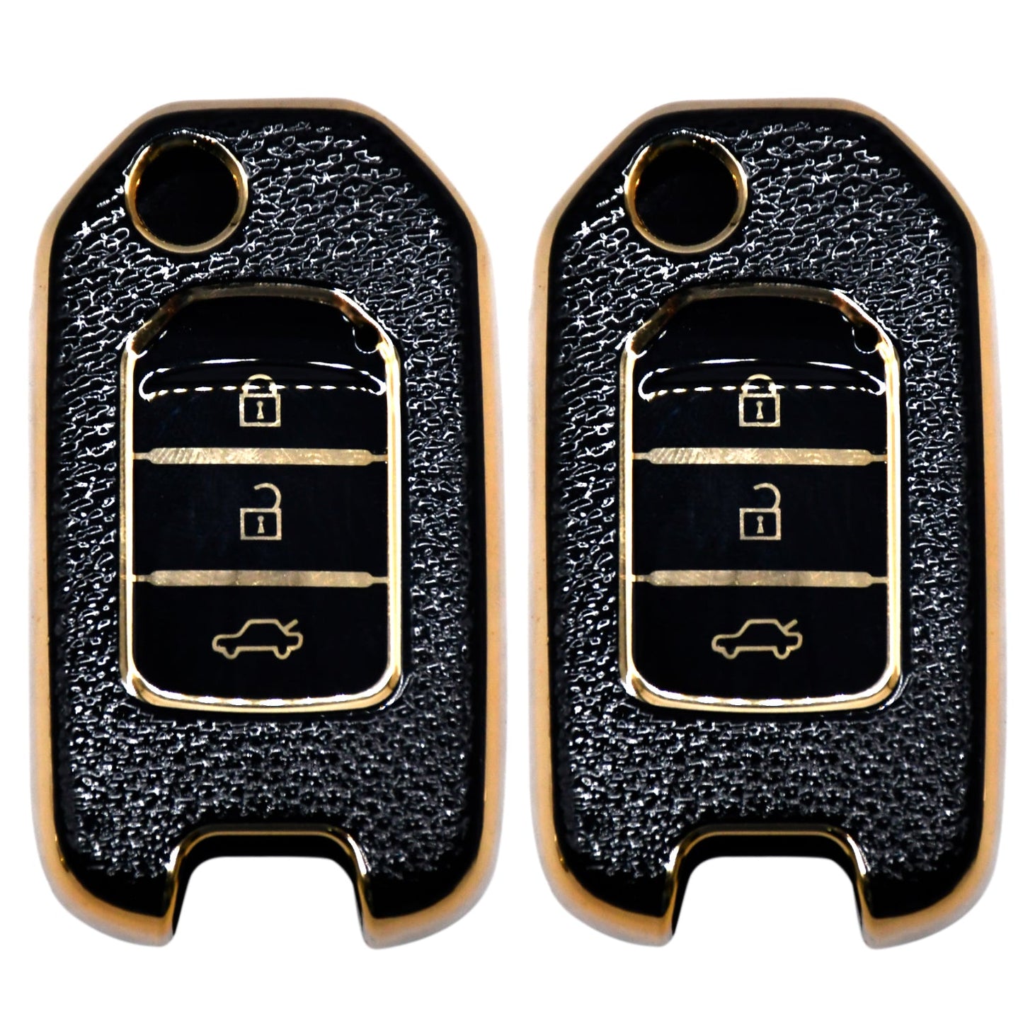 
                  
                    KMH Leather Key Cover for Honda(D4)-Gold/Black (Pack of 2)-TPU GOLD KEY COVER-KMH-CARPLUS
                  
                