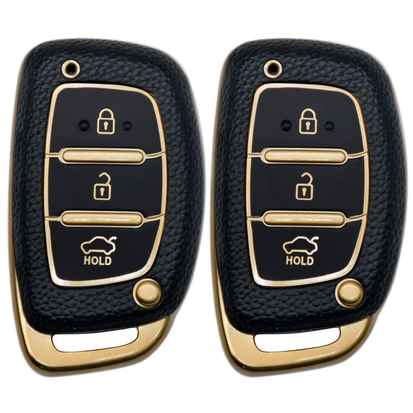 
                  
                    KMH Leather Key Cover for Hyundai(D1)-Gold/Black (Pack of 2)-TPU GOLD KEY COVER-KMH-CARPLUS
                  
                