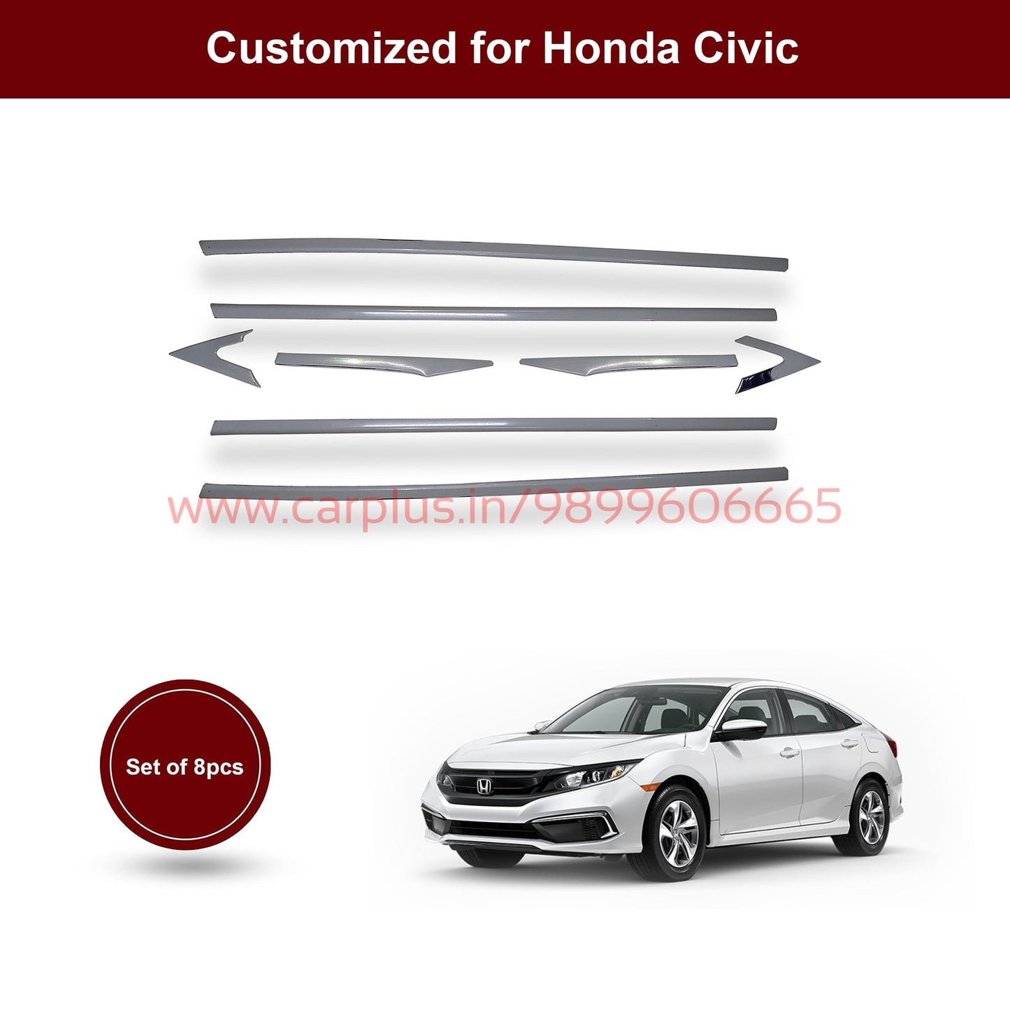 
                  
                    KMH Lower Window Garnish Chrome for Honda Civic (2019)-EXTERIOR-CN LEAGUE-CARPLUS
                  
                