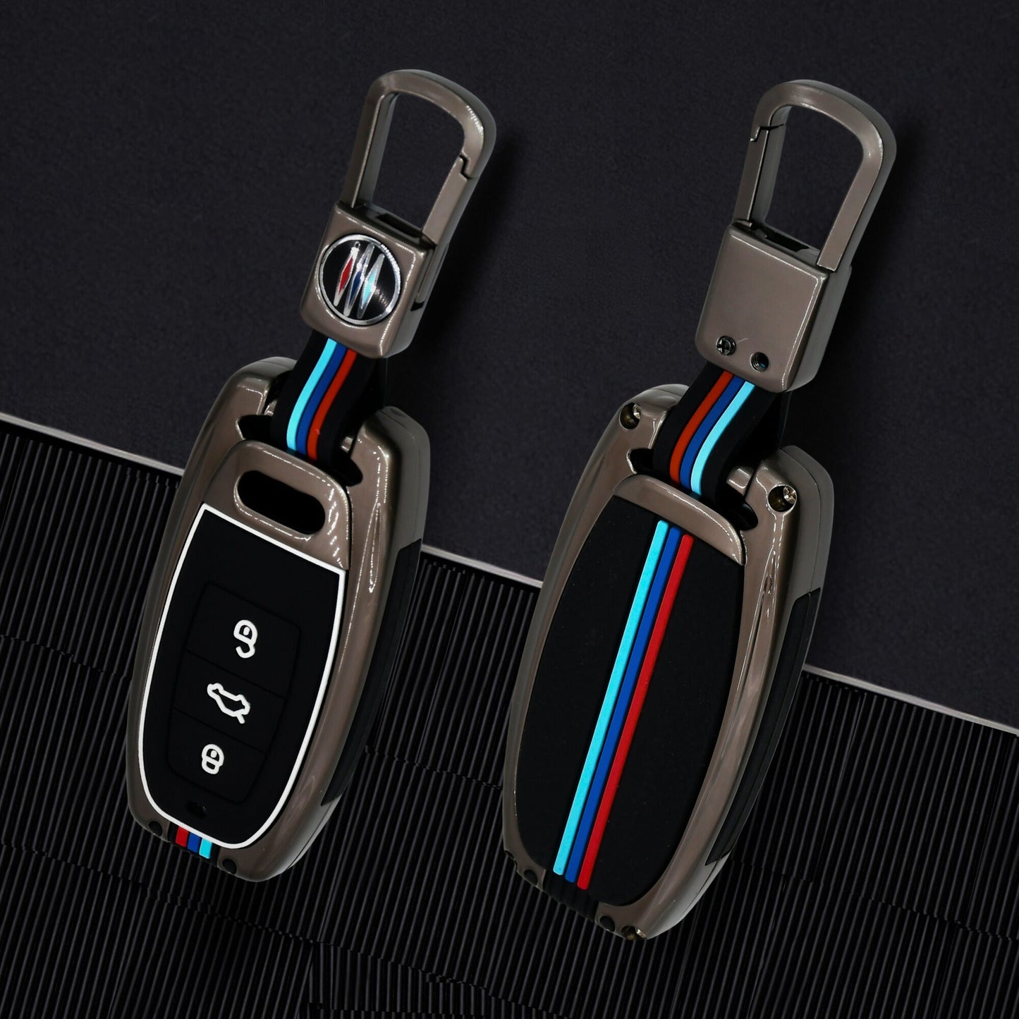 
                  
                    KMH Metal With Silicone Car Key Cover for Audi D3 (KC 202)-KEY COVER-METAL-KMH-CARPLUS
                  
                