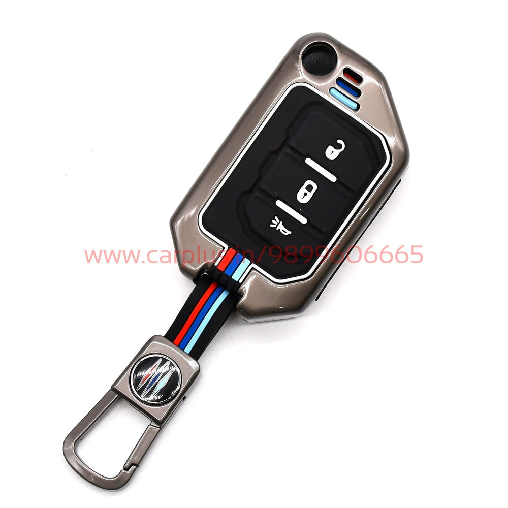 KMH Metal With Silicone Car Key Cover for Jeep Wrangler-METAL KEY COVER-KMH-CARPLUS