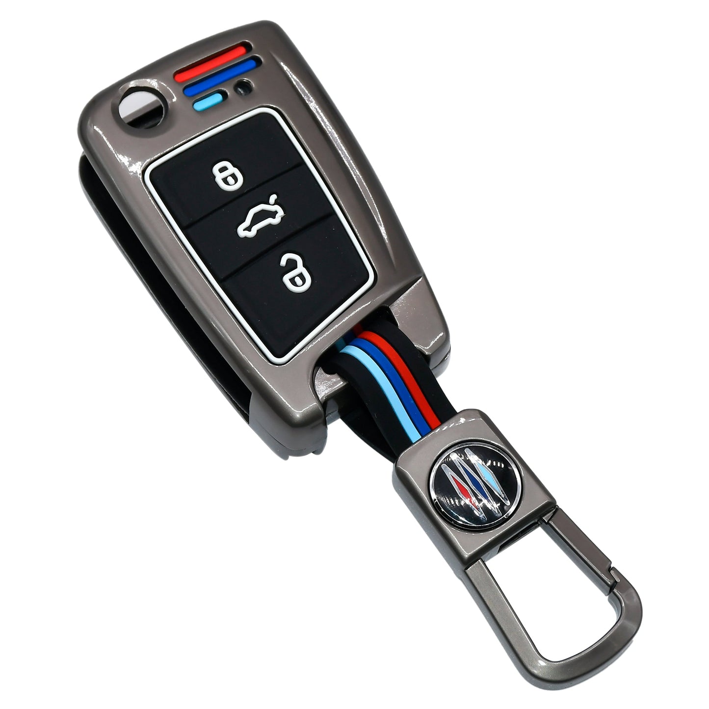 
                  
                    KMH Metal With Silicone Car Key Cover for Volkswagen (3 Button , D2)-METAL KEY COVER-KMH-CARPLUS
                  
                