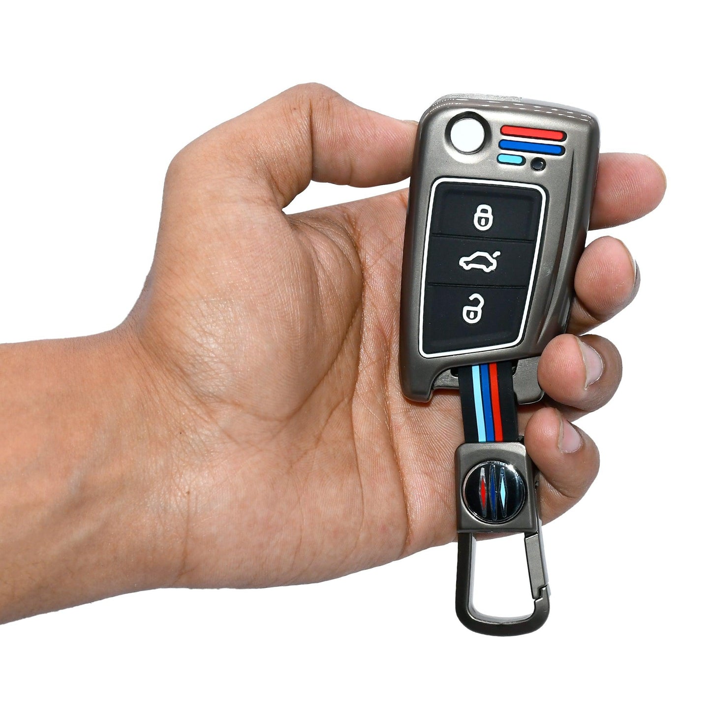 
                  
                    KMH Metal With Silicone Car Key Cover for Volkswagen (3 Button , D2)-METAL KEY COVER-KMH-CARPLUS
                  
                