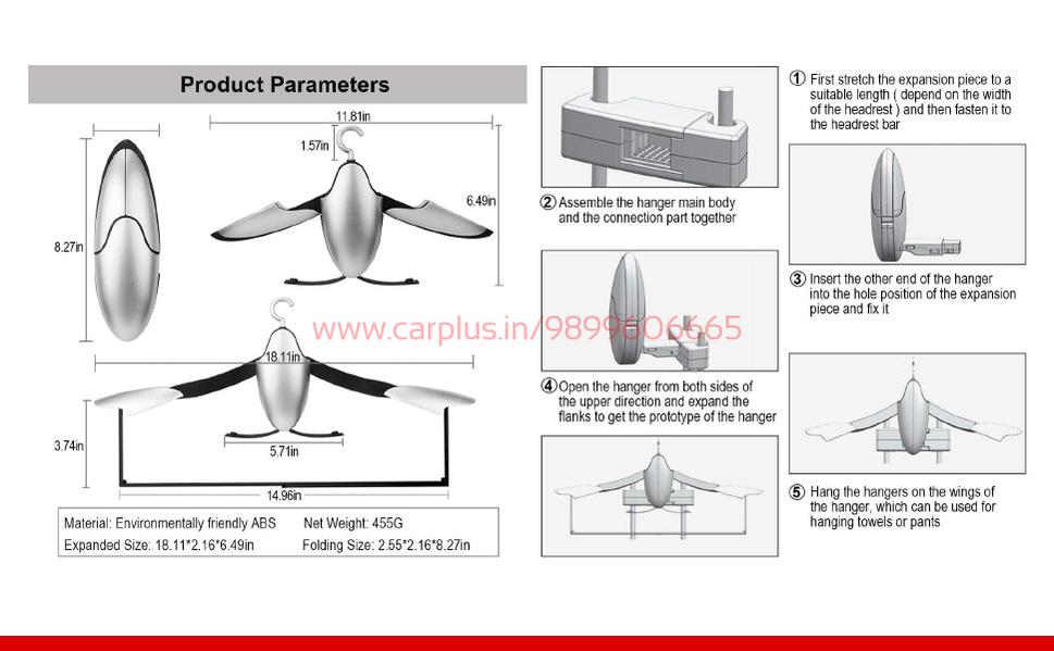 
                  
                    KMH Multifunctional Utility Foldable Car Coat Hanger-ORGANISER-CARPLUS-CARPLUS
                  
                