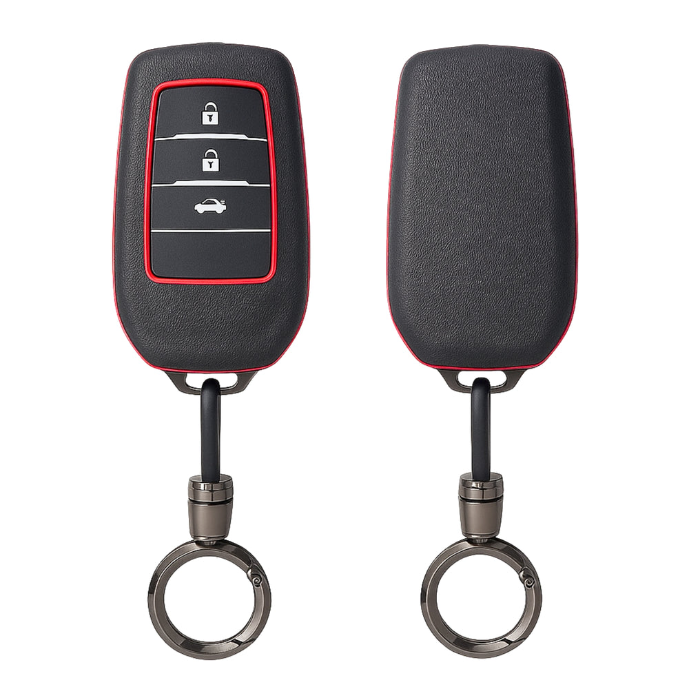 
                  
                    KMH Premium ABS Key Cover for Toyota (D3)-Black With Red(Border-Gun Brown)-KEY COVER-KMH-CARPLUS
                  
                