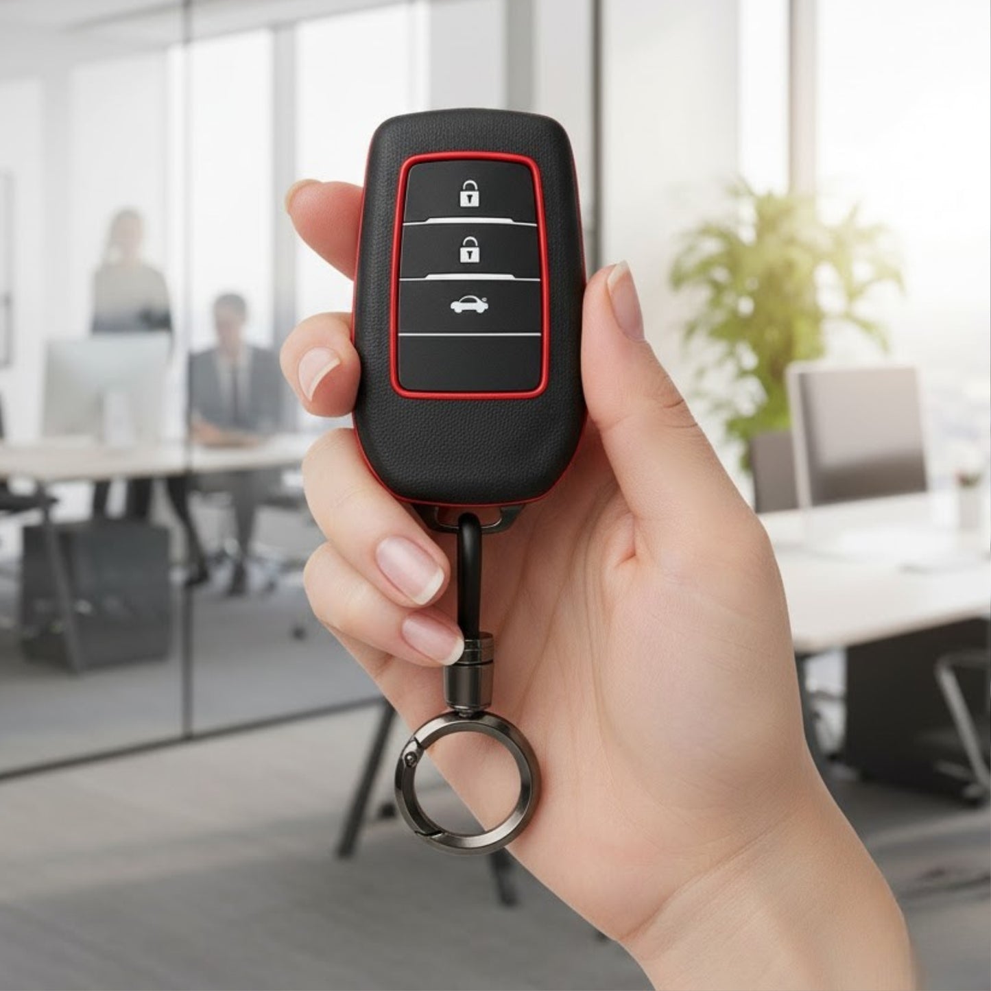 
                  
                    KMH Premium ABS Key Cover for Toyota (D3)-Black With Red(Border-Gun Brown)-KEY COVER-KMH-CARPLUS
                  
                