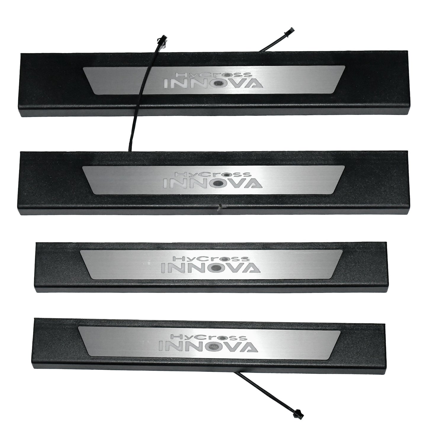 Door sill plates for Toyota Prius Yaris CHR stainless steel brushed chrome