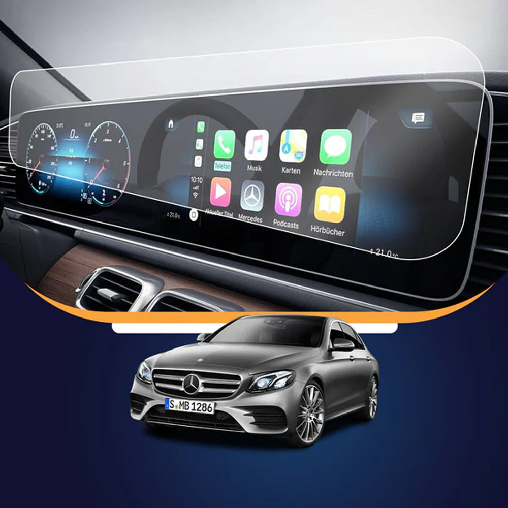 KMH Premium Screen Protector for Mercedes E-Class 220/350 (Info + Back Tab)-SCREEEN PROTECTOR-KMH-SCREEN PROTECTOR-CARPLUS