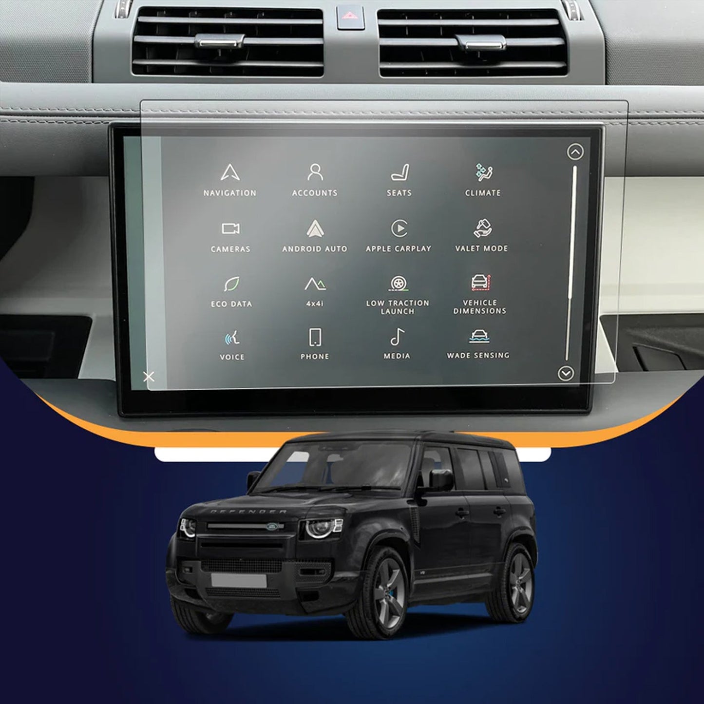 
                  
                    KMH Premium Screen Protector for Range Rover Defender 2022-SCREEEN PROTECTOR-KMH-SCREEN PROTECTOR-CARPLUS
                  
                