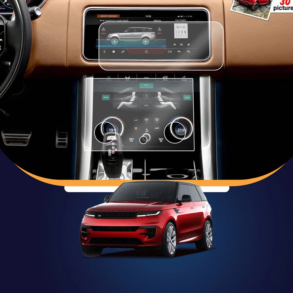 KMH Premium Screen Protector for Range Rover Velar 2019-22 Info + AC Control-SCREEEN PROTECTOR-KMH-SCREEN PROTECTOR-CARPLUS