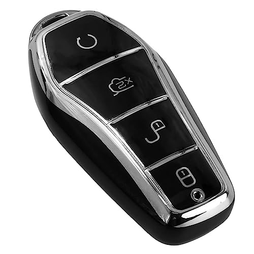
                  
                    KMH Premium TPU Silver Car Key Cover Compatible for BYD Atto-3 (Pack of 2,Black-White)-TPU SILVER KEY COVER-KMH-CARPLUS
                  
                