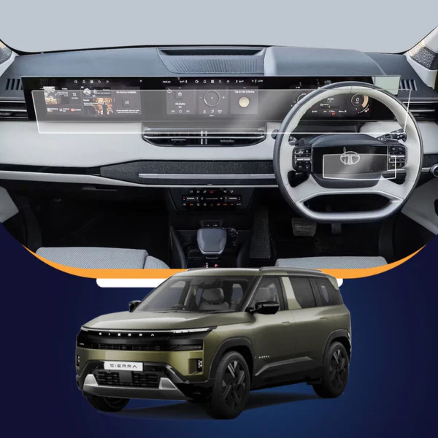 
                  
                    KMH Premium Screen Protector for Tata Sierra Top Model (info + Steering + Cluster)-SCREEN PROTECTOR-KMH-CARPLUS
                  
                