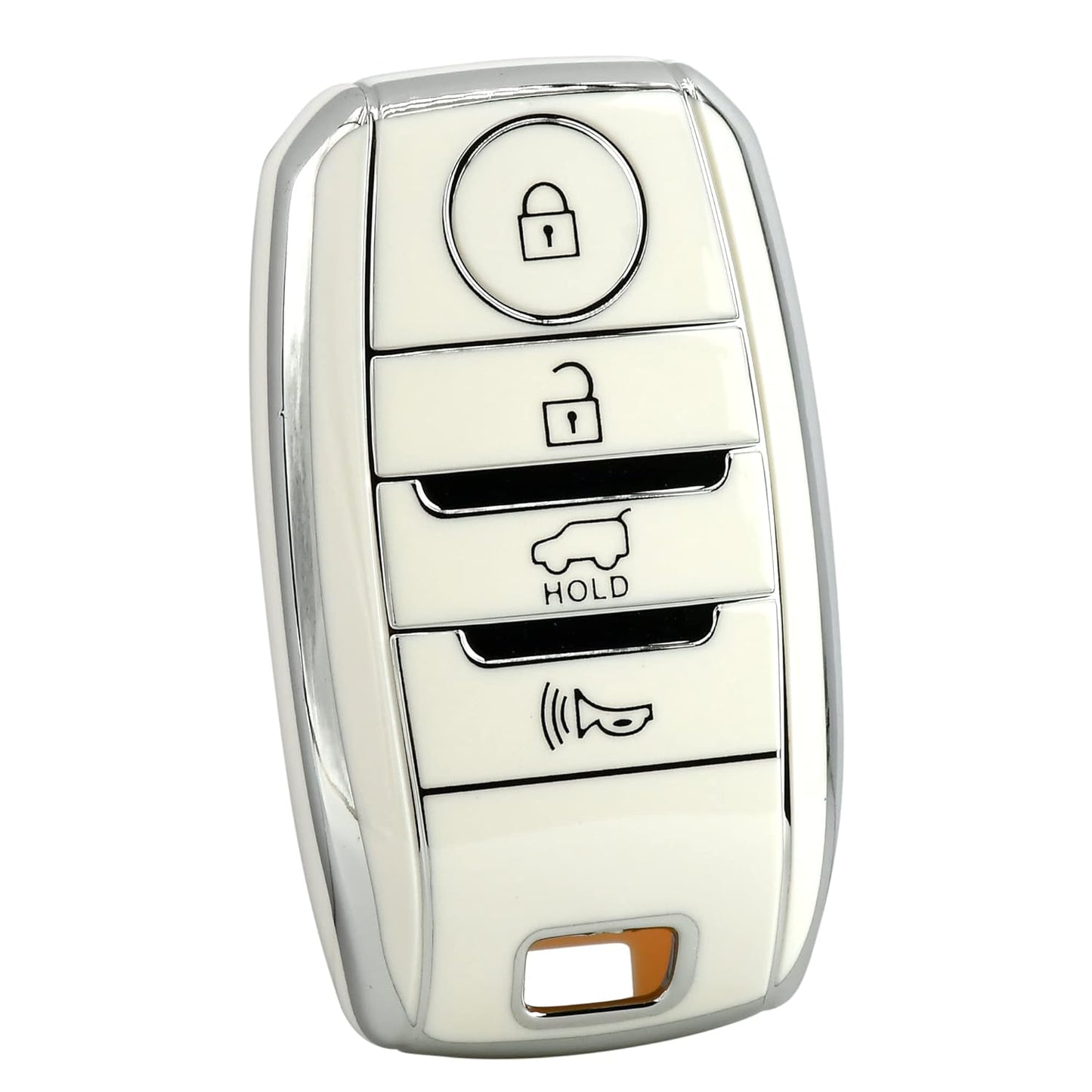 
                  
                    KMH Silver Border TPU Key Cover Compatible for KIA Seltos 4 Button Push Smart Key Cover(Pack Of 2 White)-TPU SILVER KEY COVER-KMH-CARPLUS
                  
                