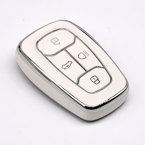 
                  
                    KMH Silver Border TPU Key Cover Compatible for Tata Nexon, Harrier, Safari, Altroz, Tigor EV, Punch, Tiago EV Electric 4 Button Smart Key(Pack Of Black And White)-TPU SILVER KEY COVER-KMH-CARPLUS
                  
                